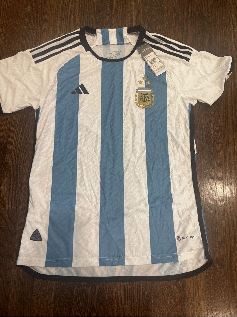 Adidas Argentina Home Jersey – 3 Stars – FIFA World Champions Badge – Size M